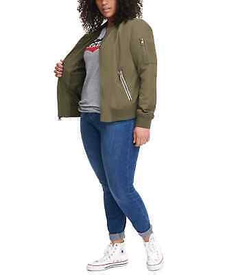 Trendy Fashion LEVI'S Melanie Army Green Bomber Jacket, 2X (NWT), New women's Coats Jackets Women's Coats & Jackets, Women's Coats, Left And Right, Jacket Style, Army Green, Vest Jacket, Fabric Care, Trendy Fashion, Fashion Clothes Women