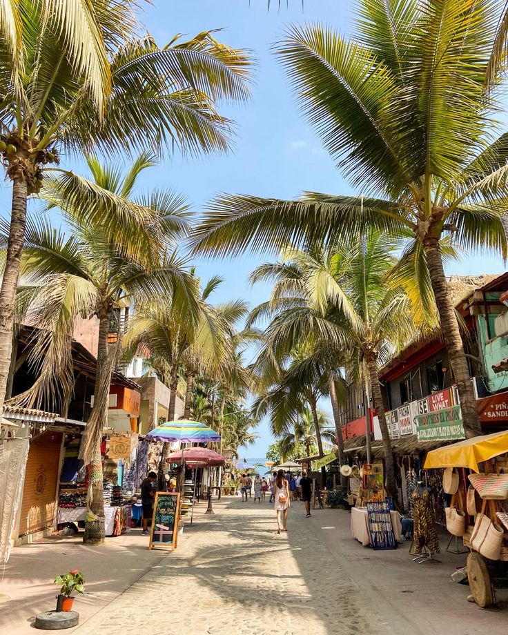 mexico, sayulita, beach town, palm trees, vacation spot, colorful, summer, ocean Birds Chirping, Moving Water, Mexico Vacation, Cancun Mexico, Dream Travel Destinations, Future Travel, Vacation Places, Mediterranean Sea, Beach Town