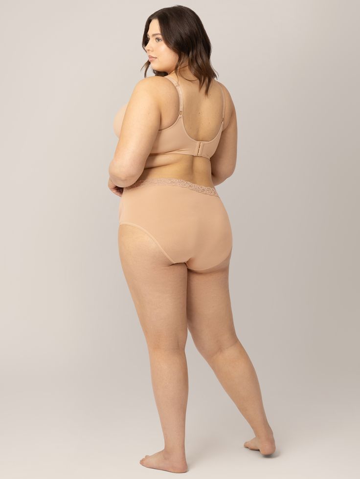 You won’t have to sacrifice comfort and style with these ultra-soft, high-waisted recovery panties - a must-pack for your hospital bag! This full-coverage underwear is made from ultra-stretchy fabric that sits above your hips (or C-section incision) and naturally conforms to your changing body. A perfect transition from your mesh hospital underwear, these postpartum panties offer plenty of room for pads, and the wide, lace waistband won't rub or dig in. Five pairs of these fan faves Great for af Supportive Full Coverage Bra Friendly Shapewear, Supportive Full Coverage Bra-friendly Shapewear, Supportive Nursing Bra With Soft Touch, Beige Full Coverage Shapewear, Bra Friendly, Beige Full Coverage Shapewear Bra Friendly, Supportive Nursing Bra With Moderate Coverage, Full Coverage Soft Touch Nursing Bra, Full Coverage Shapewear With Medium Bust Support For Daywear, Supportive Full Coverage Nursing Bra For Loungewear