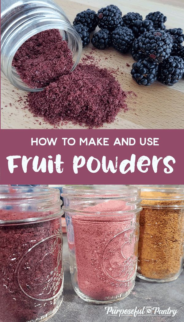 how to make and use fruit powders in mason jars with raspberries on the side