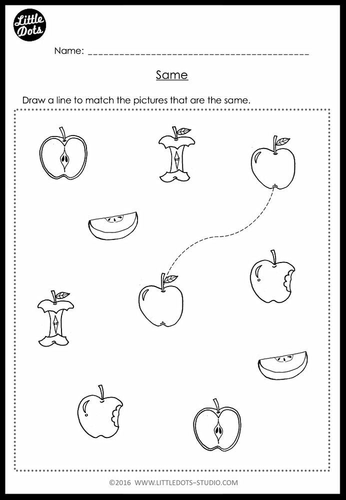 an apple themed worksheet for preschool