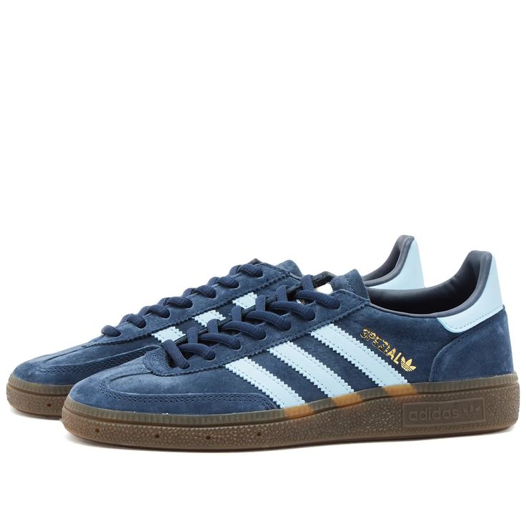 Adidas Handball Spezial Collegiate Navy, Sky & Gum | END. Adidas Handball Spezial, Adidas Handball, Clothing Aesthetic, Shoe Wishlist, Adidas Spezial, Europe Trip, Shoe Inspo, Sneaker Games, Swag Shoes