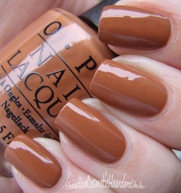 A Piers To Be Tan Opi Caramel Color, Caramel Colored Nails, Butterscotch Nails, Brown Pedicure, Nails Caramel, Caramel Nail Polish, Nail Polish Pictures, Opi Polish, Gel Acrylic Nails