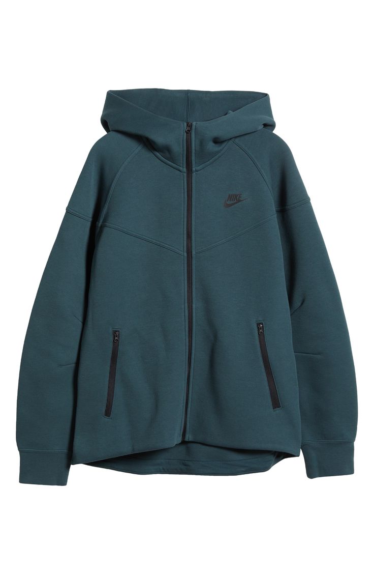 Stay cozy and warm without the extra bulk in a full-zip hoodie made from lightweight tech fleece and finished with convenient zippered pockets. 25" front length; 27" back length (size medium) Front zip closure Fixed hood Front zip pockets 53% cotton, 47% polyester Machine wash, tumble dry Imported Deep Jungle, Nike Sportswear Tech Fleece, Tech Fleece, Stay Cozy, Full Zip Hoodie, Nike Sportswear, Zip Hoodie, Zip Pockets, Nordstrom