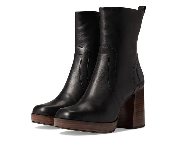 Women's Steve Madden Edson Bootie | Zappos.com Square Boots Outfit, Cute Winter Shoes, Winter Work Shoes, Square Boots, Short Brown Boots, High Ankle Boots, Fashion Forever, Stylish Boots, Boots Fall