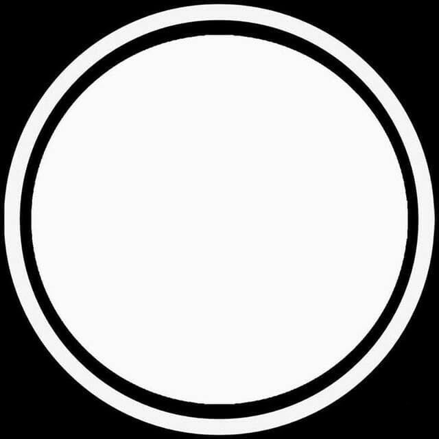 a white circle on a black background