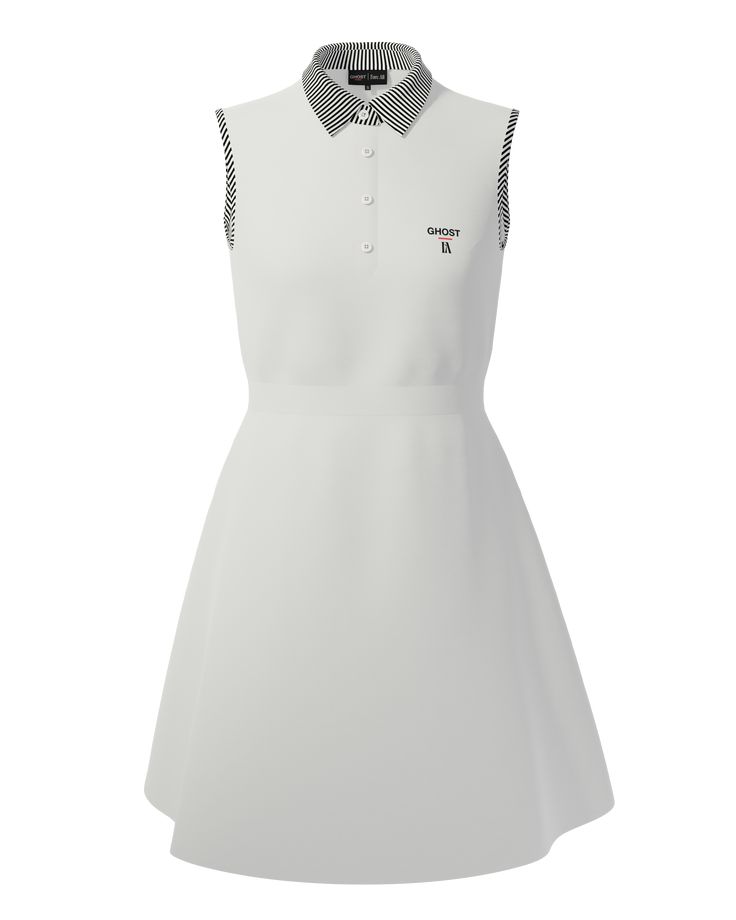 Introducing the Anika Golf Dress - a collaboration between Fore All and Ghost Golf, offering a flawless blend of style and performance. Crafted from premium performance fabric, this dress epitomizes elegance and ease, ensuring you make a statement with every swing. Whether you're playing casually with friends or competing in a tournament, our Golf Dress guarantees a runway-worthy look that exudes sophistication and versatility. Elevate your golfing experience with a touch of Vogue-approved flair Luxury White A-line Dress, Luxury White A-line Mini Dress, Luxury Fitted White Dress, Luxury White Workwear Dresses, Luxury White Dresses For Work, Golf Dress, Golf Dresses, Womens Apparel, Brand Clothes