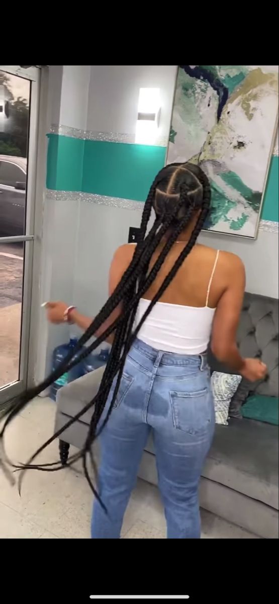 Xl Jumbo Knotless Box Braids, 6 Knotless Braids, Jumbo Knotless Box Braids Parting, 8 Knotless Braids, Large Knot Less Braids Parting Guide, 4 Knotless Braids, Jumbo Knee Length Knotless Braids, Jumbo Knotless Box Braids Parting Map, Long Jumbo Knotless Braids