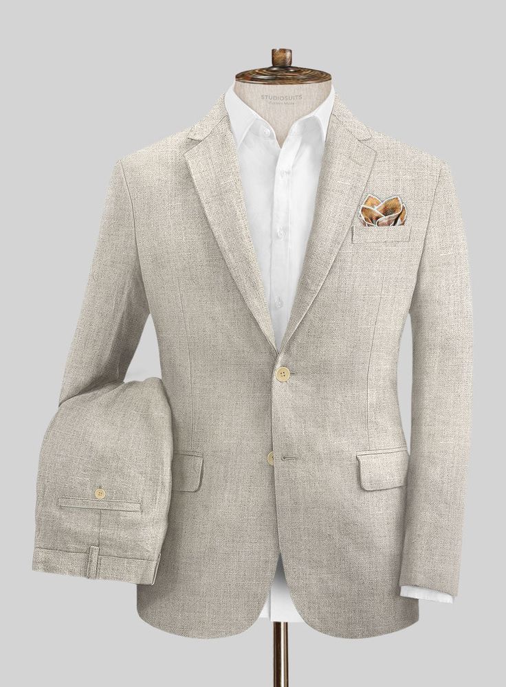 Beige Linen Suit, Mens Linen Suit, Linen Suits For Men, Beige Suit, Zegna Suit, Green Chinos, Beige Suits, Linen Suits, Tweed Suits