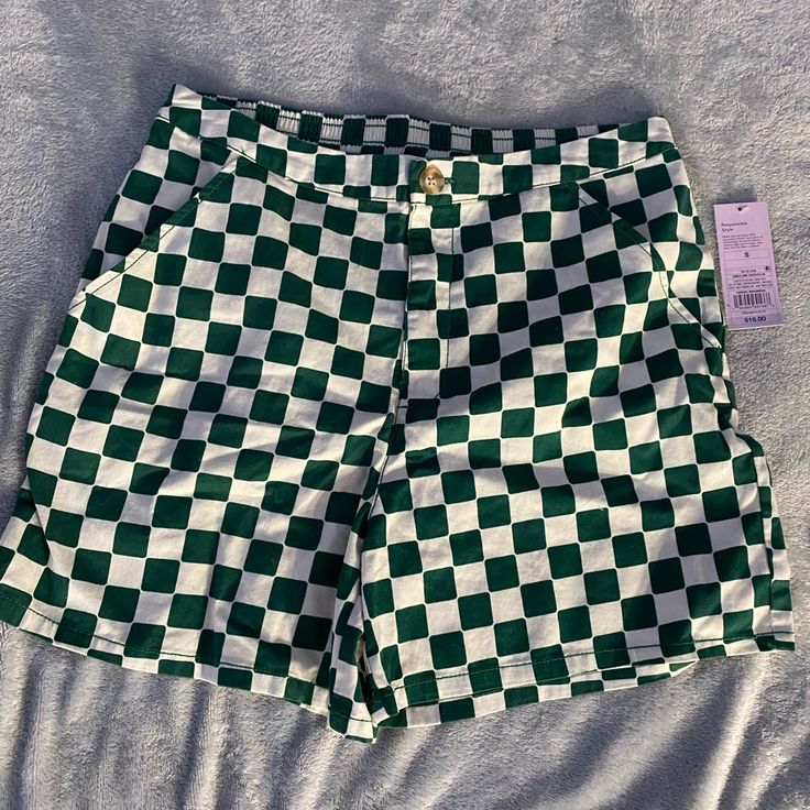 Never Worn These Shorts, Nothing Wrong With Them! Brand New From Target ! Retro Green Bottoms For Day Out, Trendy Green Bottoms For Beach Season, Retro Green Bottoms For Summer, Green High Waist Shorts For Beach Season, Retro Green Summer Bottoms, Green Retro Summer Bottoms, Retro Green Summer Shorts, High Waist Green Shorts For Beach Season, Asymmetrical Skort