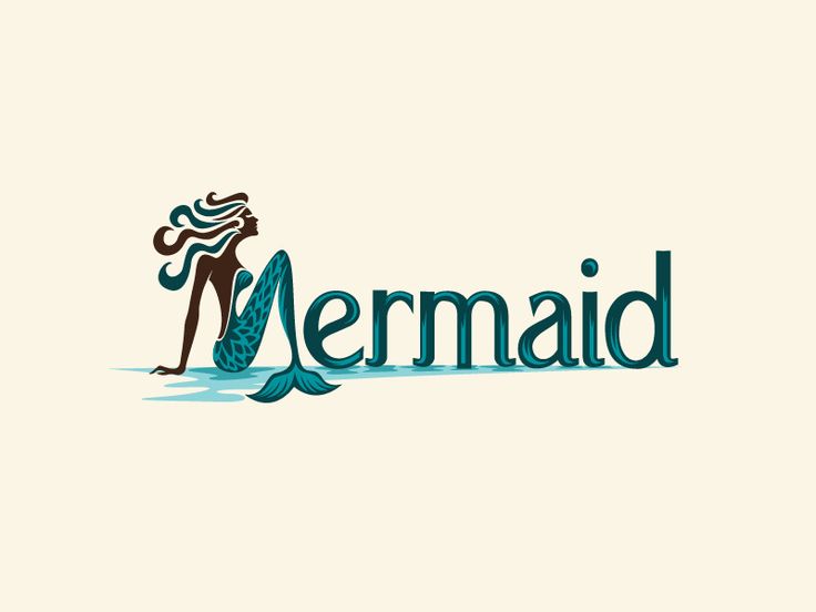 the word mermaid with an image of a woman