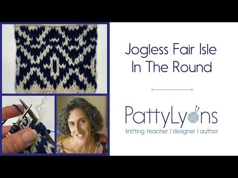 a collage of photos with text that reads joggles fair isle in the round