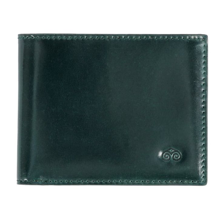 SMALL MEN’S WALLET IN GREEN CORDOVAN Luxury Green Wallets With Rfid Blocking, Luxury Green Wallet With Rfid Blocking, Modern Green Wallets With Rfid Blocking, Luxury Green Wallets With Interior Card Slots, Green Luxury Wallets With Interior Card Slots, Luxury Green Wallet With Interior Card Slots, Green Luxury Wallet With Interior Card Slots, Luxury Green Bifold Wallet, Green Trifold Travel Wallet