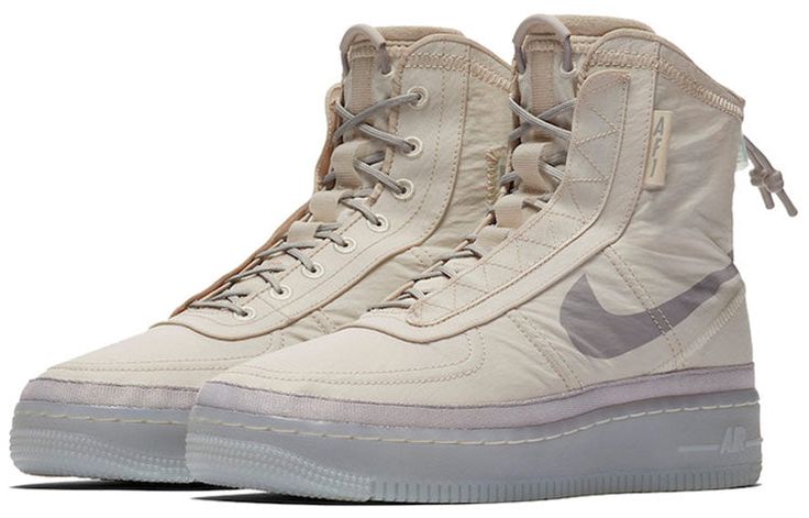 Nike Womens WMNS AF1 Shell Desert Sand BQ6096-002 Nike Reworked, Kobe Bryant Shoes, Yeezy Fashion, Nike Air Force 1 High, Sneaker Design, Air Force 1 High, Nike Basketball Shoes, Mens Nike Shoes, Desert Sand