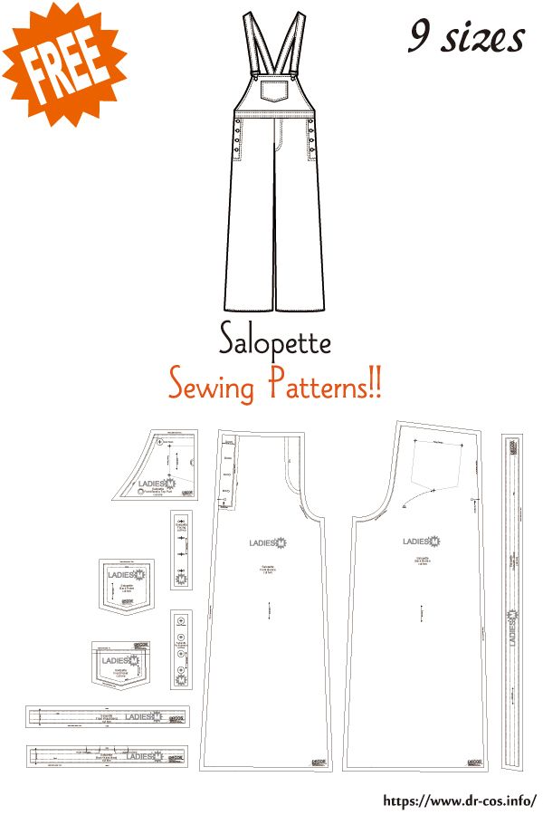 the sewing pattern for salopette sewing patterns