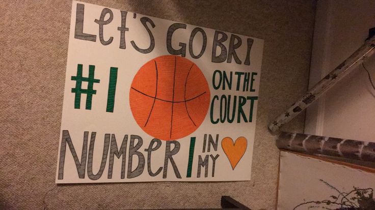 a sign that says let's gorry on the court number 1 in my heart