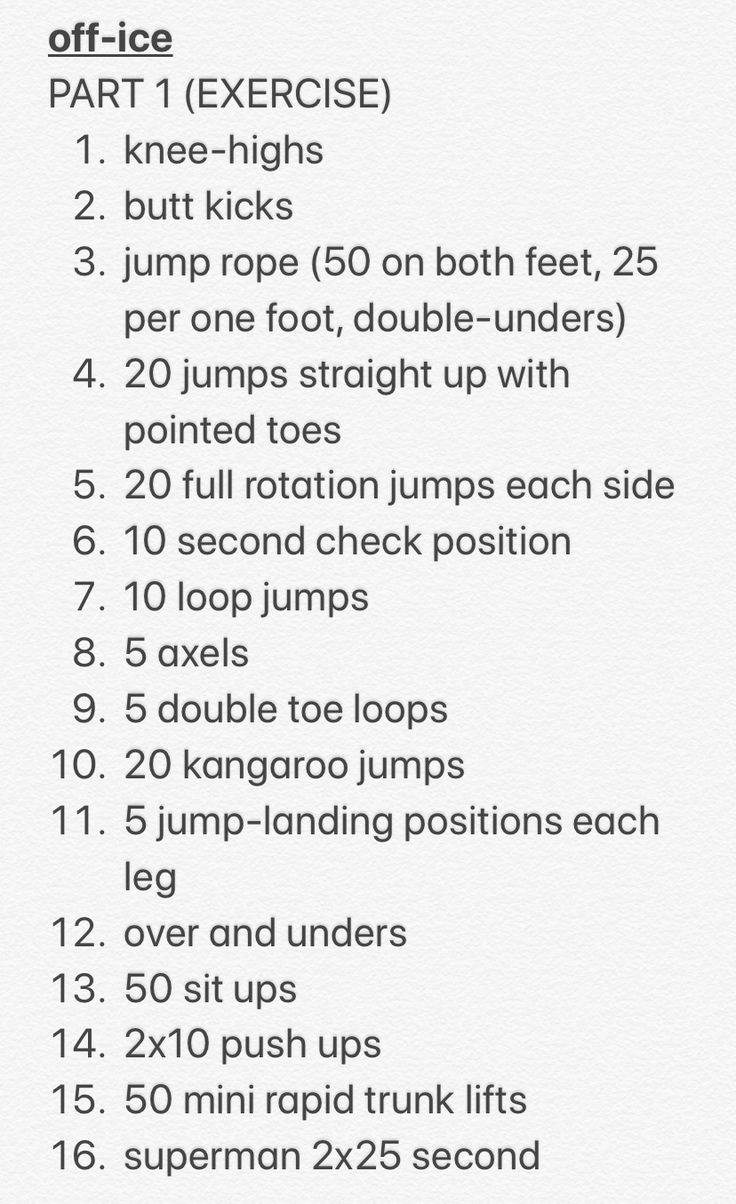 an exercise plan with instructions on how to use it