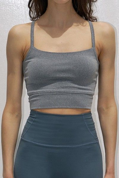 KOODING carries the latest Deviwear sports bras. KOODING is the global leading shopping website in providing authentic Korean fashion, beauty and lifestyle items, including clothing, cosmetics, shoes, accessories, and bags in affordable, fast, easy, and safe way. Gray Top With Built-in Bra And Medium Support, Solid Color Gym Tops With Light Support, Functional Crop Top For Workout, Gray Yoga Tops With Built-in Bra, Gray Sporty Crop Top, Breathable Crop Top For Sports, Functional Crop Top For Yoga, Athleisure Tops With Built-in Bra For Light Sports, Breathable Sports Crop Top