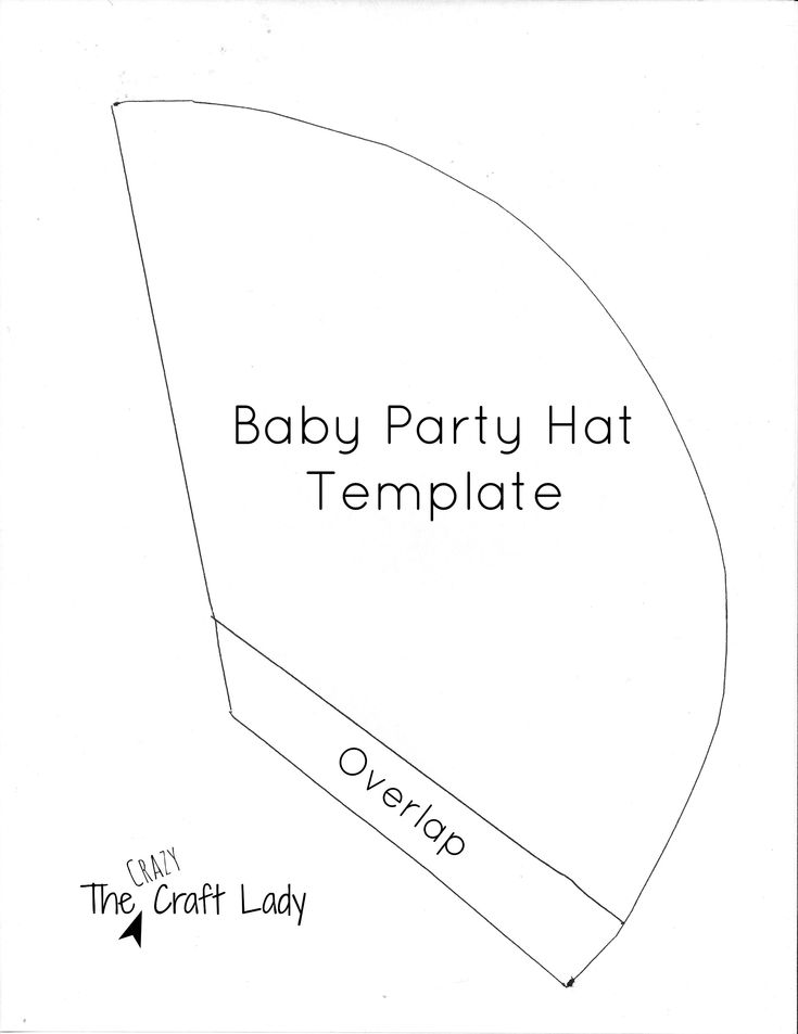 the baby party hat template is shown