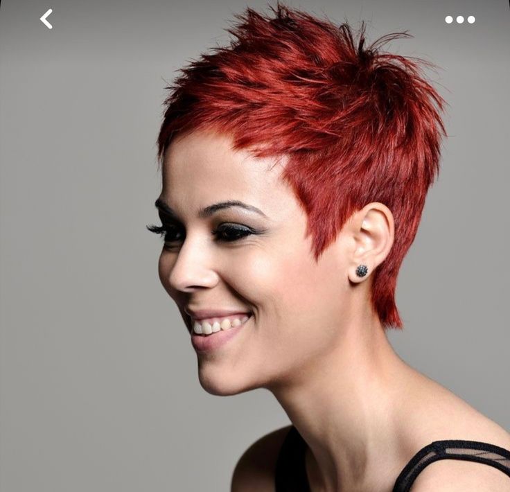 Bright Red Pixie Haircut, Hair Dye Videos, Short Dyed Hair, Edgy Short Haircuts, Short Spiky Hairstyles, Short Red Hair, Short Shag Hairstyles, Short Hair Trends, Edgy Short Hair