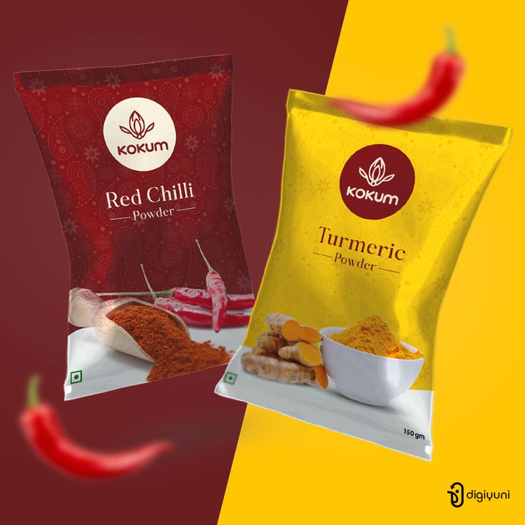 Kokum spices brand, packaging redesign by digiyuni, creative agency, india Spices Packaging Design Creative, Spice Branding, Fmcg Packaging, Spices Packaging, Brand Personality, Food Business, Turmeric Powder, Brand Voice, Packaging Designs