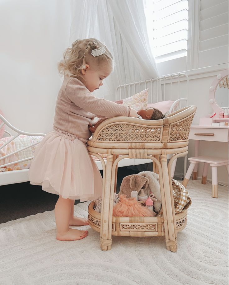 Rattan Dolls Change Table Doll Changing Table, Change Table, Doll Storage, Baby Doll Nursery, Twin Baby Girls, Baby Doll Accessories, Australia Living, Decor Display, The Doll