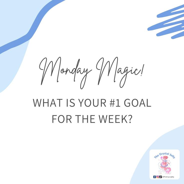 the words money magic, what is your goal for the week? on a blue background