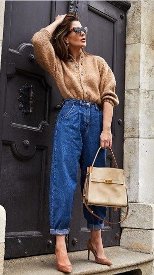 Jumpsuit Denim, Denim Shorts Outfit, Slouchy Jeans, Skandinavian Fashion, Brown Outfit, Double Denim, Mode Casual, Dinner Outfits, Mode Inspo