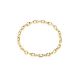 Cable Chain Ring | Stone & Strand Oval 14k Yellow Gold Midi Rings, Oval Yellow Gold Stackable Jewelry, Yellow Gold Stackable Oval Jewelry, Oval Stackable Yellow Gold Jewelry, Yellow Gold Oval Link Rings Tarnish Resistant, Classic Round Stackable Chain Ring, Classic Tarnish-resistant Chain Ring, Classic Tarnish Resistant Round Chain Ring, Classic Stackable Round Chain Ring