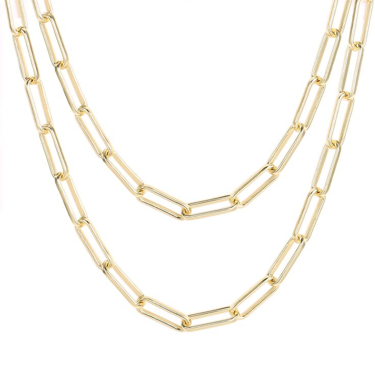 *3 Options: 14K Gold Plated Brass/Silver Plated Brass/Rose Gold Plated Brass Long-lasting color, with proper care, the color won't fade in around 2 years. *Size: 4mm thickness , 24inches *Chain Type: Paperclip chain , link chain *DIY Your Own Jewelry Chain : Perfect for your DIY jewelry making, can add any charms or pendants to make your own personalized chain necklaces, bracelet, chain tassels, layered chain, body jewelry or any other crafts. Creative and Meaningful. For more beautiful embellis Paperclip Chain Necklace, Jewelry Chain, Layered Chains, Brass Necklace, Trombone, Diy Schmuck, Gift Jewelry, Minimalist Necklace, Diy Jewelry Making