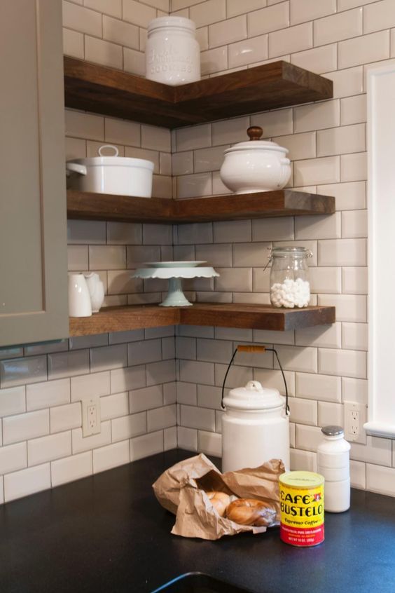 the kitchen counter is clean and ready to be used for baking or other cooking purposes