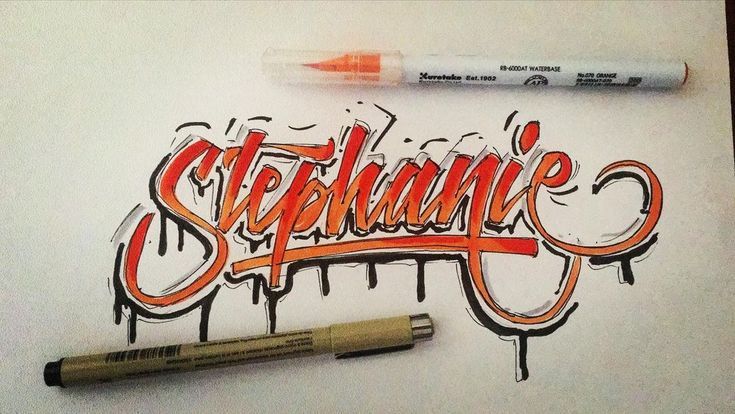 a pen and some writing on top of a piece of paper with the word stephanie written in it