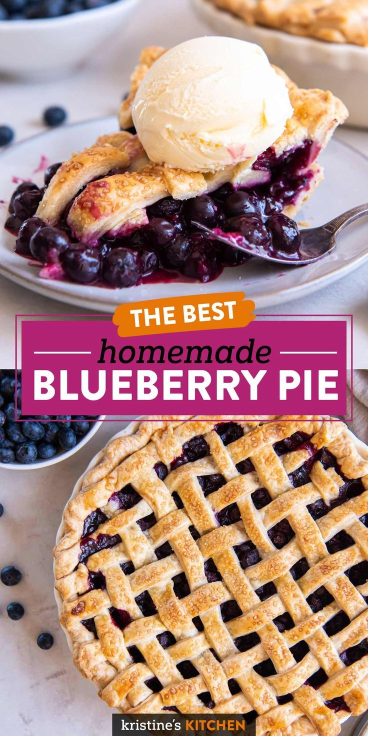 the best homemade blueberry pie recipe