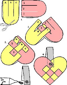 the instructions to make a paper heart with scissors