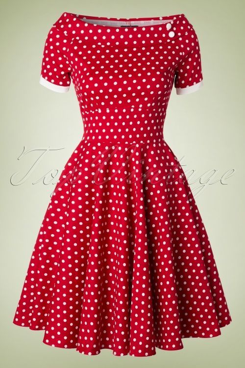 Vintage Polka Dot Dress, 1950s Fashion Dresses, Retro Vintage Dresses, Pin Up Dresses, Rockabilly Dress, Vestidos Vintage, Vintage Style Dresses, 1950s Fashion, African Fashion Dresses