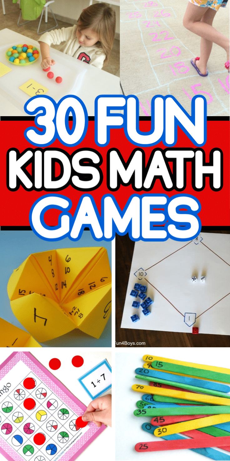 30 fun kids's math games that are perfect for learning numbers, letters and shapes