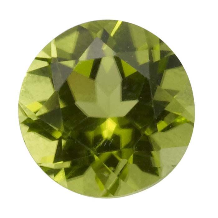 The clarity and appealing green color makes peridot one of the most popular stones for use in all kinds of jewelry. Use this round faceted peridot on its own for a simple ring, or set it alongside gems of complementary colors in more complex designs—it looks great set in any metal color.¤ ¤ ¤Peridot is the gem form of the mineral olivine. It is one of the few gemstones that occur in only one color; the green hues can vary from yellowish to brownish green, from light olive green to vibrant green. Green Peridot Gemstones As Birthstones, Green Peridot Birthstone Gemstones, Peridot Gemstones Gift, Round Green Peridot Gemstones, Green Faceted May Birthstone Gemstones, Faceted Green Gemstones For May Birthstone, Faceted Green May Birthstone Gemstones, Classic Round May Birthstone Gemstones, Brownish Green