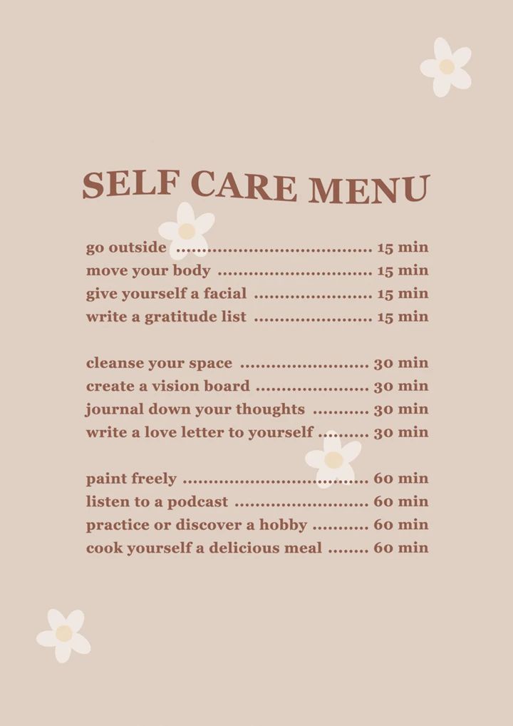 Self Care Infographic Design, Self Care Image Ideas, Self Care Header, Self Care Board, Self Care Retreat, Selfcare Activities, Forms Of Self Care, Self Care Menu, Self Care Reminders