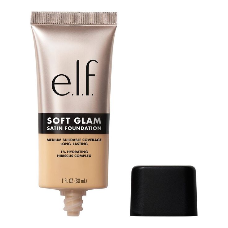 Hit that dreamy sweet spot between full beat and barely there with e.l.f. Cosmetics’ long-wearing Soft Glam Satin Foundation. Infused with 1% Hydrating Hibiscus Complex, plus fruit extracts, this breathable liquid foundation won’t clog pores and feels as good as it looks—no caking or heaviness here, just smooth, satiny skin. Why you’ll love it: • Long-lasting foundation that delivers medium, buildable coverage and a satin finish • Breathable formula doesn’t look or feel cakey • Infused with 1% H Elf Soft Glam Foundation, Makeup 2024, Long Lasting Foundation, Skin Undertones, E.l.f. Cosmetics, Goji Berry, Elf Cosmetics, Too Faced Foundation, Soft Glam