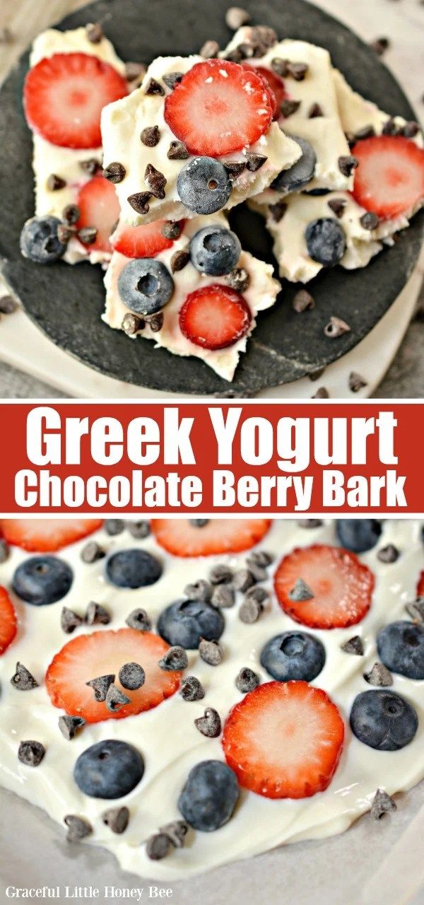 this greek yogurt chocolate berry bark recipe is delicious and easy to make