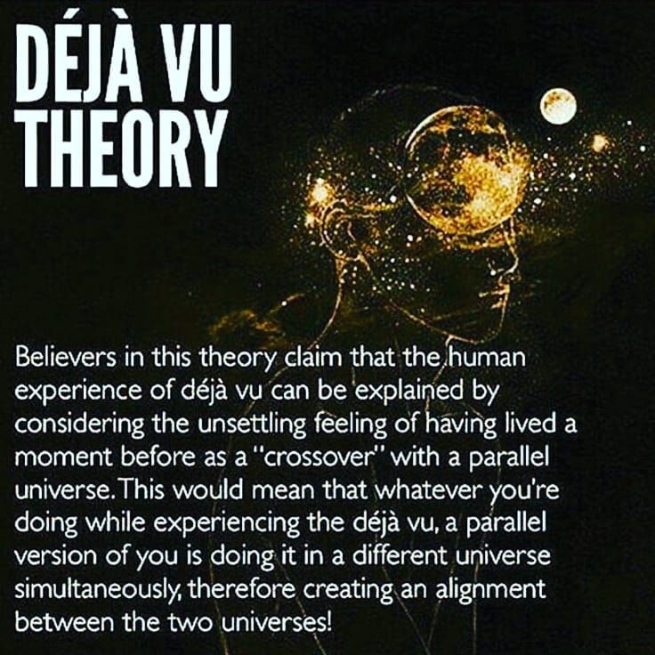 an image of a quote from the book deja vu theory