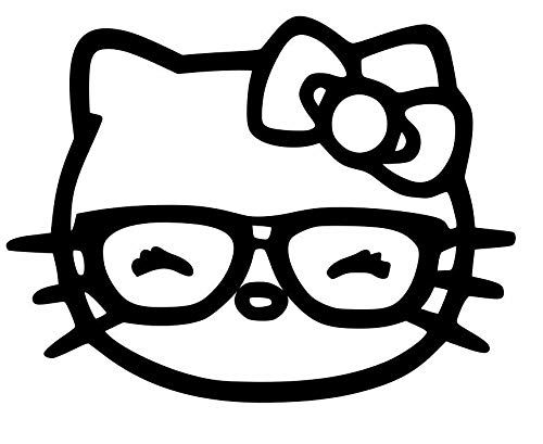 a hello kitty with glasses and a bow