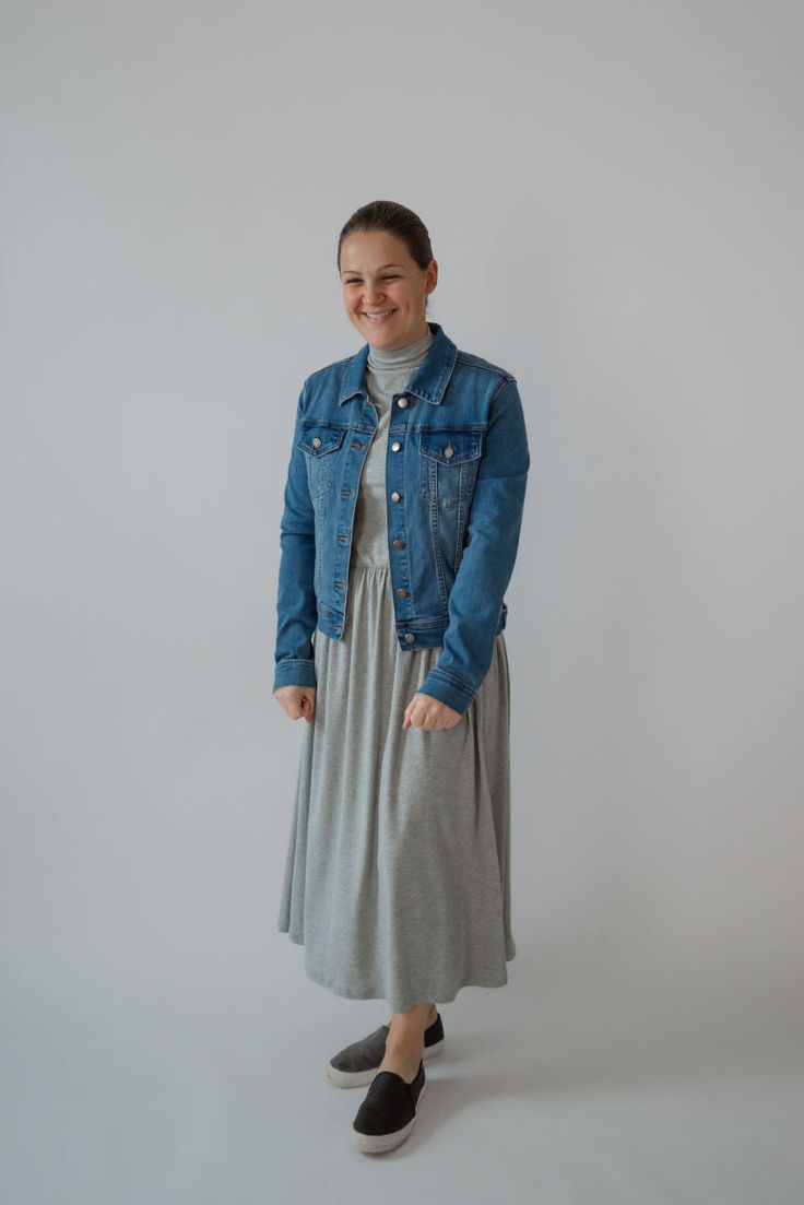 Beat the chill in style with the 'Cheyenne' Jacket! This feminine denim jacket is the perfect piece for layering over your favorite dresses and pairing with fall skirts. With no weird fading or distressing, this jacket has a flattering fit and nice stretch. Style this over a t-shirt dress for a shopping day with friends or over a floral skirt and top for a night out. This is piece you can love for years to come! Fit: true to size; this jacket is less "boxy" than most jean jackets. It has a femin Garment Labels, Shopping Day, Fall Skirts, Favorite Dress, Skirt Top, Jean Jacket, T Shirt Dress, Floral Skirt, Night Out