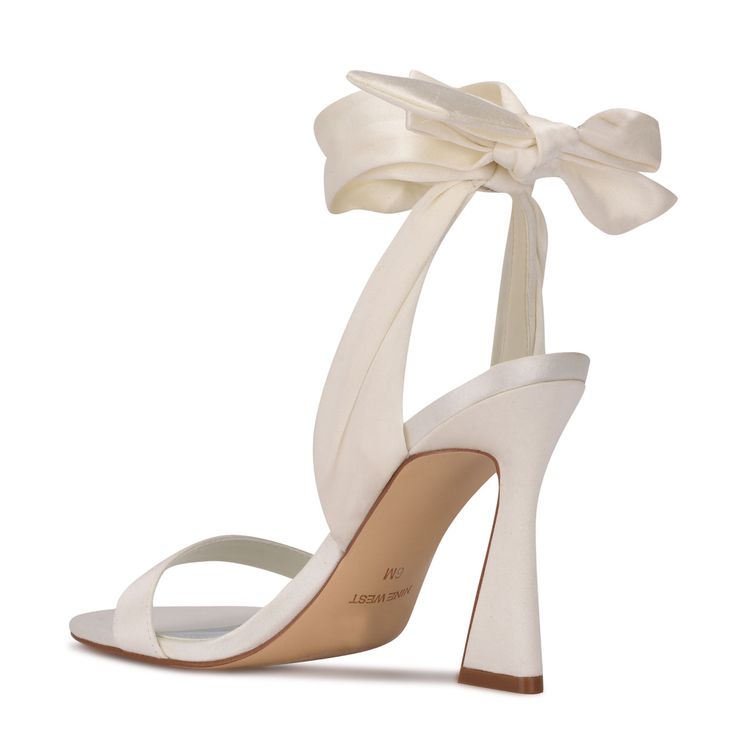 Kelsie Ankle Wrap Heeled Sandals - Nine West Ankle Wrap Heels, Gossip Girls, Dr Shoes, Pastel Outfit, Wrap Heels, Shoe Inspo, Aesthetic Shoes, Ankle Wrap, White Heels