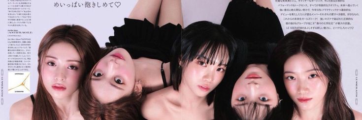 four women with their faces painted to look like they are lying on top of each other