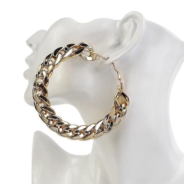 Gold Chain Link Hoops - Bonafide Glam Trendy Silver Hoop Earrings With Chain, Trendy Silver Hoop Earrings With Chain Detail, Chunky Small Hoop Metal Earrings, Trendy Dangle Hoop Earrings, Trendy Metal Dangle Hoop Earrings, Trendy Metal Earrings With Chunky Chain, Trendy Metal Chain Earrings, Chic Metal Chain Earrings, Trendy Hoop Earrings With Chain Detail