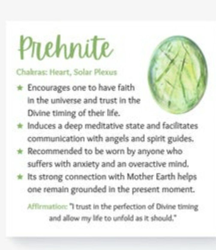 a poster with the words prehnite on it