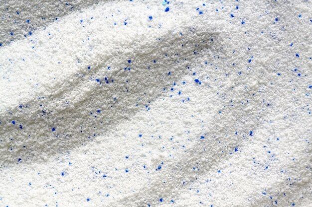 white powder with blue speckles on it