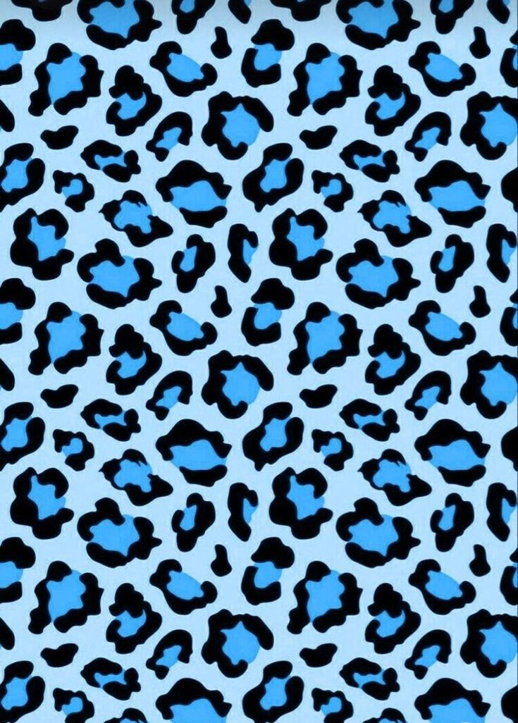 a blue and black animal print background