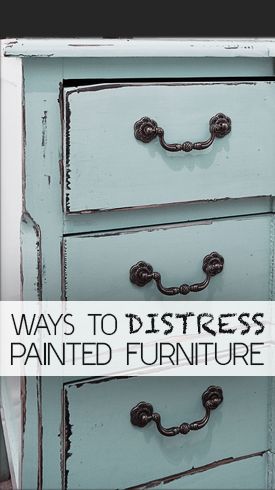 Ways to Distress Painted Furniture Painted Furniture Ideas, Shabby Sheek, Distressed Furniture Painting, Furniture Rehab, Viria, Distressed Furniture, Distressed Painting, Refurbished Furniture, Furniture Restoration